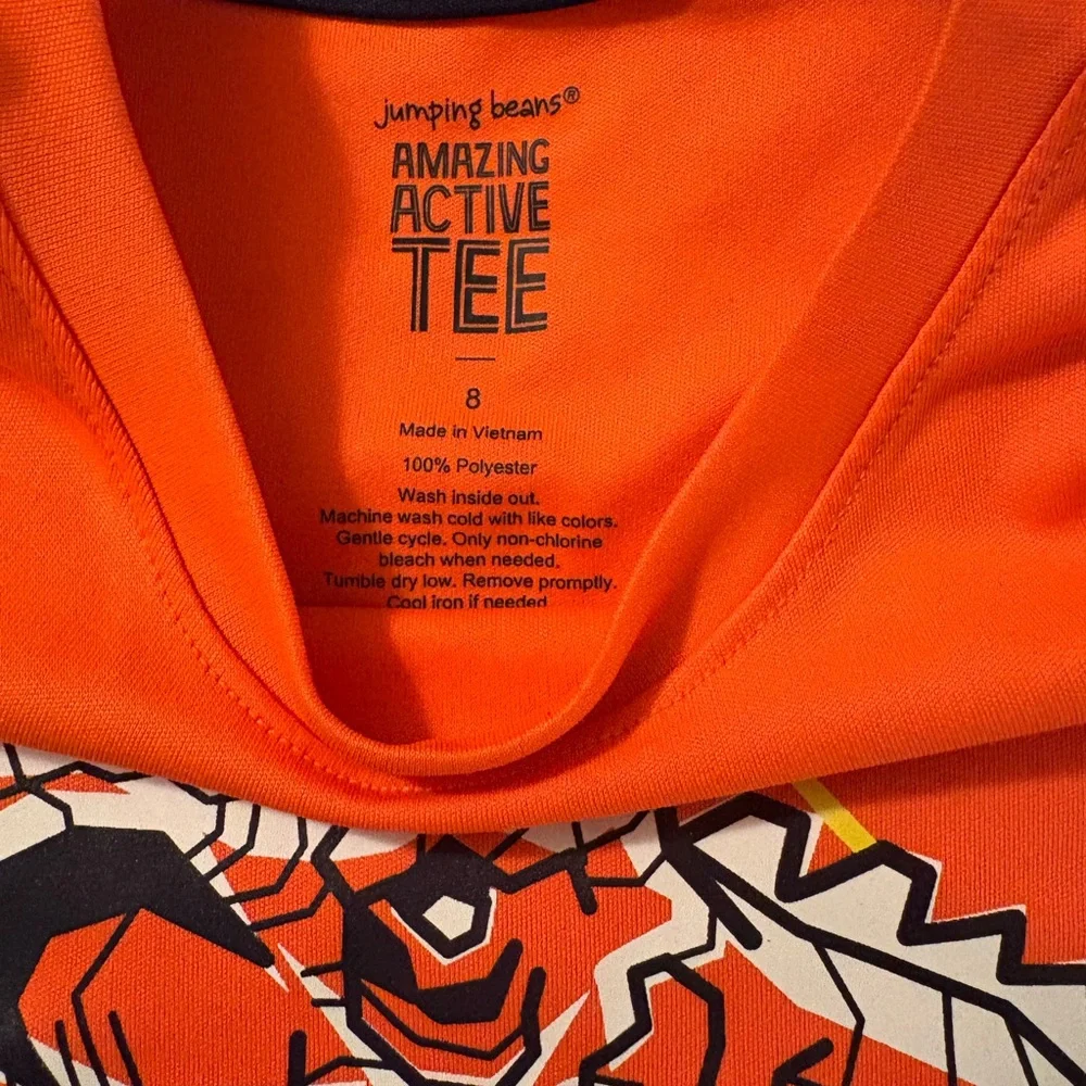 Jumping Beans Orange and Black Dinosaur Tee - Picture 2 of 2